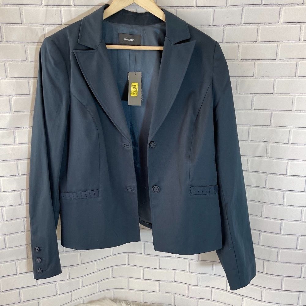 Maxime Deep Teal Two Button Blazer‎ NWT Sz 16